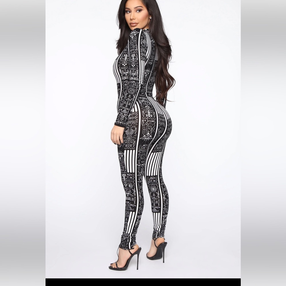 Black/White Tribe Jumpsuit